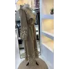 NUSS 2053 NAKİŞ DETAY ELBİSE- SÜTLÜ KAHVE