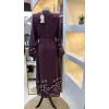 NUSS 2053 NAKİŞ DETAY ELBİSE- BORDO