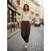 SENTEZ TİTAN PAÇA PİLE DÜĞMELİ RAHAT PANTOLON 5643 KAHVE