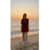 QMASH KISA KOLLU TİŞÖRT 4317 BORDO
