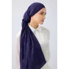 İmannoor Dama Desen Lacivert Naia Pamuk Şal 70x200 241-3001-003
