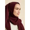 İmannoor İman Kare Bordo Naia Pamuk Şal  241-3007-023