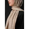 İmannoor Monogram İmza Taş Rengi Shiny Jakar Şal 251-3046-043