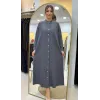 invee Blue Ridge denim inçe kumaş Gömlek elbise 7191 antrasit