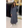 invee Blue Ridge denim inçe kumaş Gömlek elbise 7191 antrasit