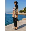 İNVEE EKOSE DESENLİ SİYAH TUNİK 6652