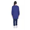invee fermuar detayli tunik 7047 indigo