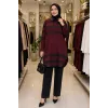 İNVEE Gölge KİSA Gömlek 7219 BORDO