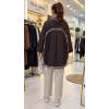 İNVEE Gölge KİSA Gömlek yakasi desenli 7219 kahve