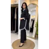 İNVEE Gölge KİSA Gömlek yakasi desenli SİYAH 7219