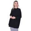 İnvee Omzu Şifonlu Tunik 6250 siyah