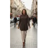 invee modal kumaş tunik 7254 kahve