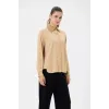 invee Modal Penye Kısa Gömlek CAMEL 7253