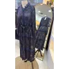 Misswhence 40830 Lacivert Cupro Elbise