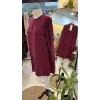MİSSWHENCE İpek Tunik 37025 bordo