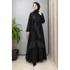 Misswhence Patchwork Elbise 40825 siyah