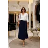Misswhence Piliseli Yandan Fermuarlı Etek LACİVERT 39921