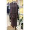 Nuss 1025 Tam Boy Düğmeli Pantolonlu Takım KAHVE