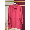 Nuss 3001 Oversize Basic Gömlek Red Plum