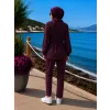 Nuss Pantolonlu Takım 1049 bordo