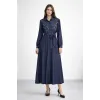 Nuss Payet Detay Kemerli Elbise - Denim 2034