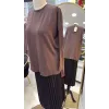 nuss triko tunik kahve k116