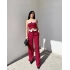 Bordo Straplez İkili Takım