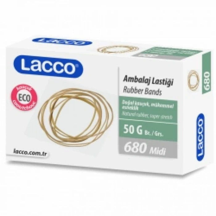 LACCO AMBALAJ LASTİĞİ MİDİ 50 GR. ECO 680