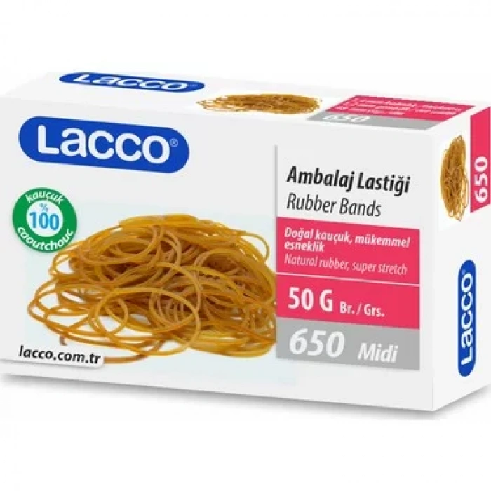 LACCO AMBALAJ LASTİĞİ MİDİ 50 GR. %100 KAUÇUK 650