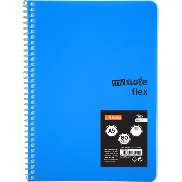 MYNOTE FLEX NEO DEFTER A5 80 YP ÇİZGİLİ MFXNE-A580-Ç