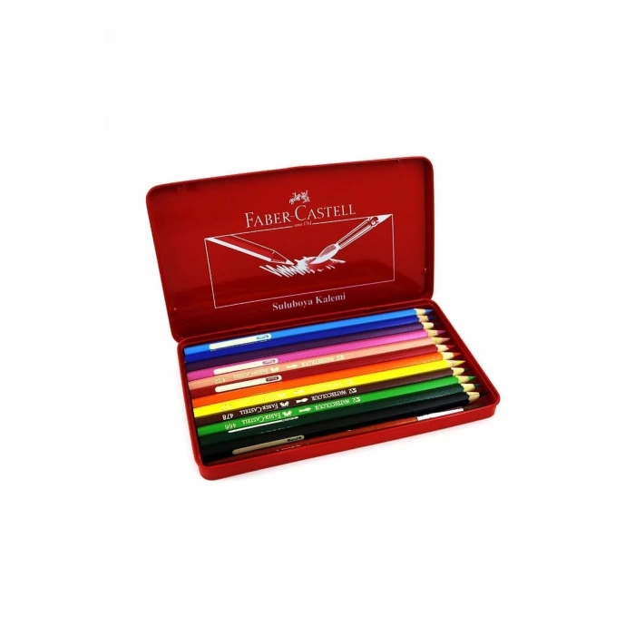 FABER-CASTELL BOYA KALEMİ REDLINE AQUARELL 12 RENK TENEKE 115929