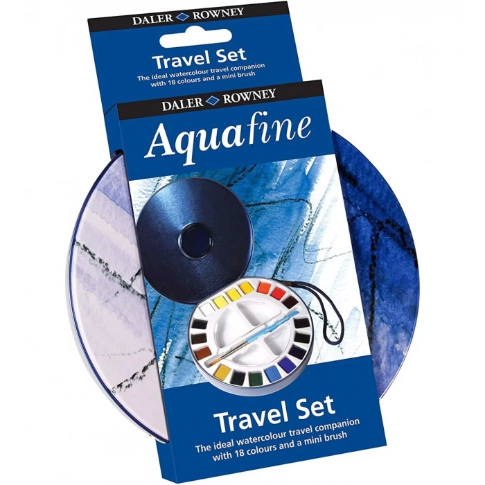 DALER ROWNEY AQUAFINE TRAVEL TIN 18 HALF PAN