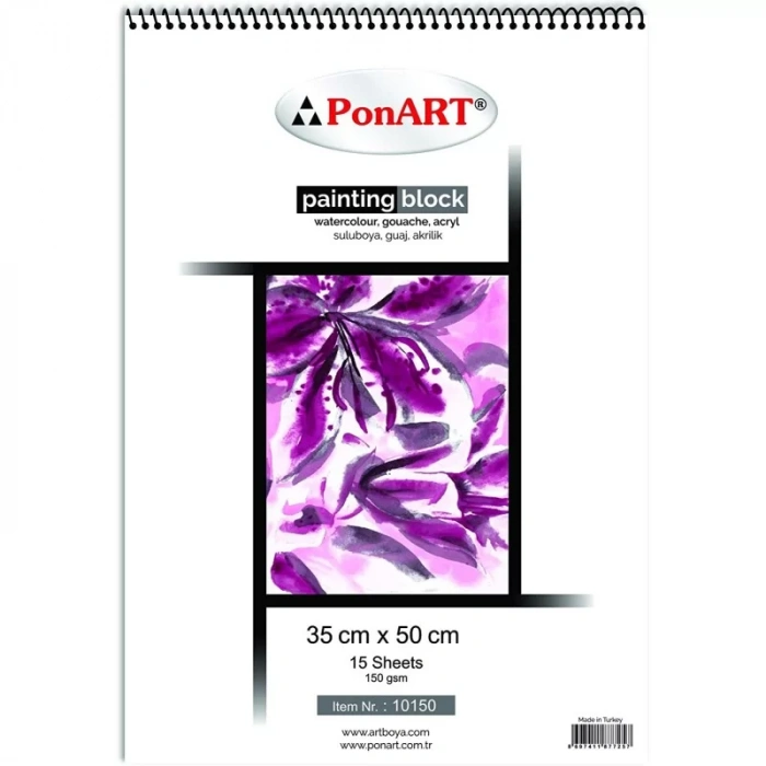 PONART PAİNTİNG BLOK 150 GR 35X50CM 15 YAPRAK PHM-10-150