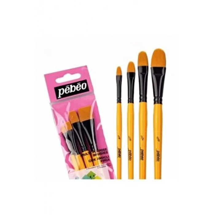 PEBEO 4LÜ FIRÇA SETİ - DÜZ KESİK NO: 1/4 3/8 1/2 5/8 SET-10