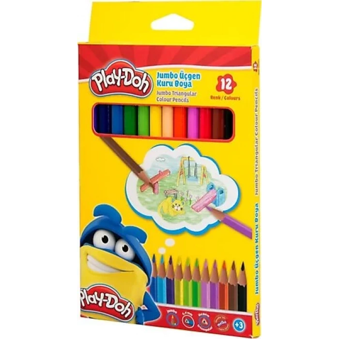 PLAY-DOH KURUBOYA JUMBO ÜÇGEN 12 RENK PLAY KU004