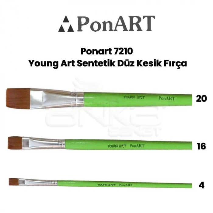 PONART 7210-16 DÜZ SENTETİK FIRÇA PF7210-16