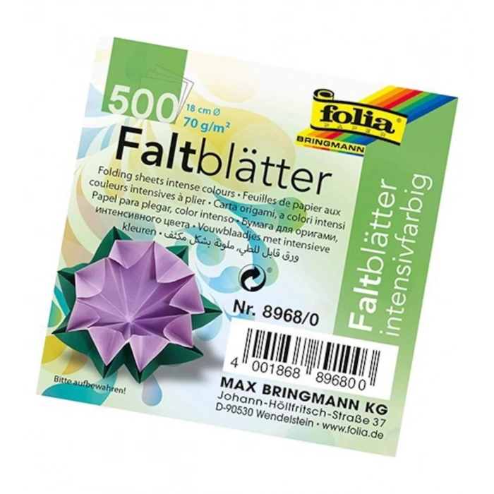 FOLİA ORİGAMİ KAĞIDI 70GSM 18 ÇAP 500 TABAKA