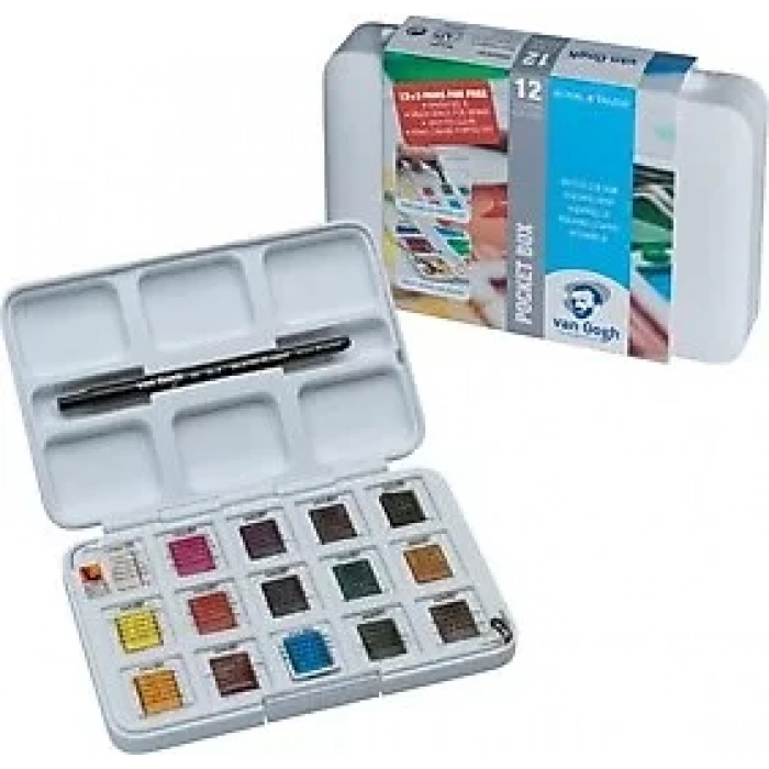 VAN GOGH GWC SULUBOYA 12+3 SET (PLASTİK KUTU)  RT20808632