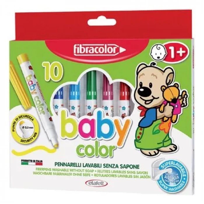 FİBRACOLOR BABY COLOR KEÇELİ KALEM 10 RENK FC-10540SP010SE