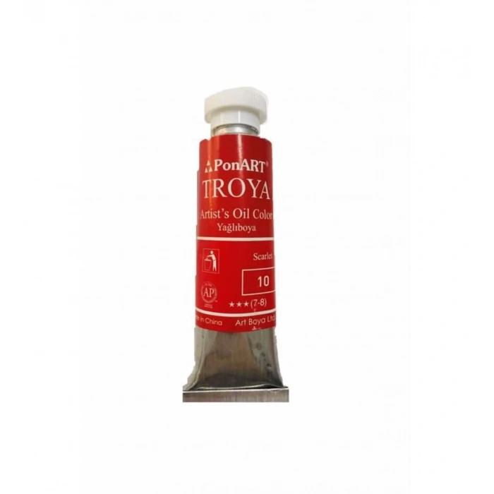 PONART TROYA YAĞLI BOYA SCARLET RED- 37 ML PTYB37-10