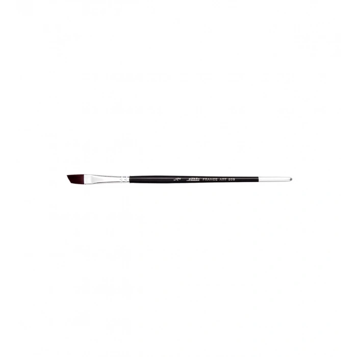 PEBEO NO:208-1/2 YAN KESİK SİYAH SENTETİK KIL KISA SAP FIRÇA