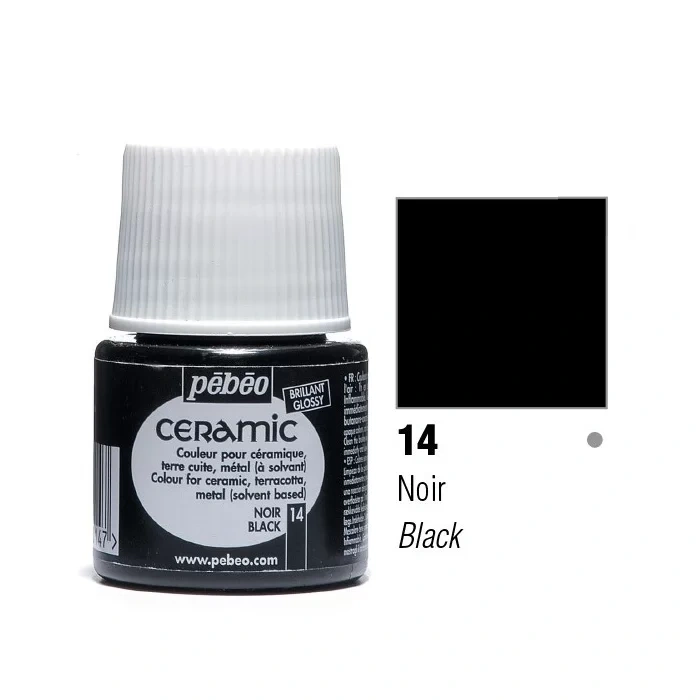 PEBEO 025*14 SERAMİK BOYASI 45 ML ŞİŞE Black