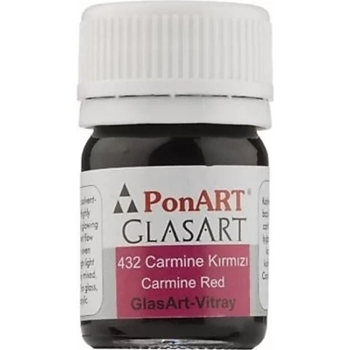 PONART GLASS ART 20 ML CARMİNE KIRMIZI PGA20-432