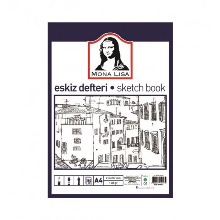 SÜDOR MONALİSA ESKİZ DEFTERİ A4 120 G 50 YP BN05-4