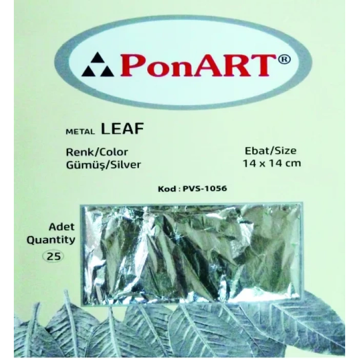PONART İMİTASYON VARAK GÜMÜŞ YAPRAK PVS14-1056