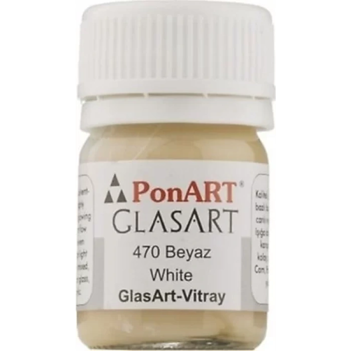 PONART GLASS ART 20 ML BEYAZ PGA20-470