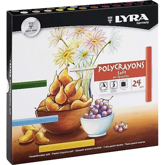 LYRA POLYCRAYONS TOZ PASTEL 24LÜ KUTU L5651240
