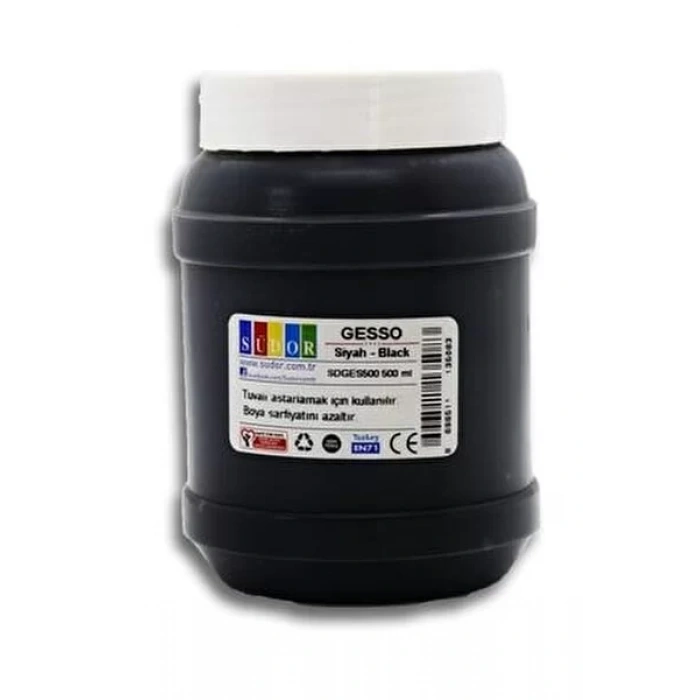SUDOR GESSO 500 ML SIYAH VE BEYAZ