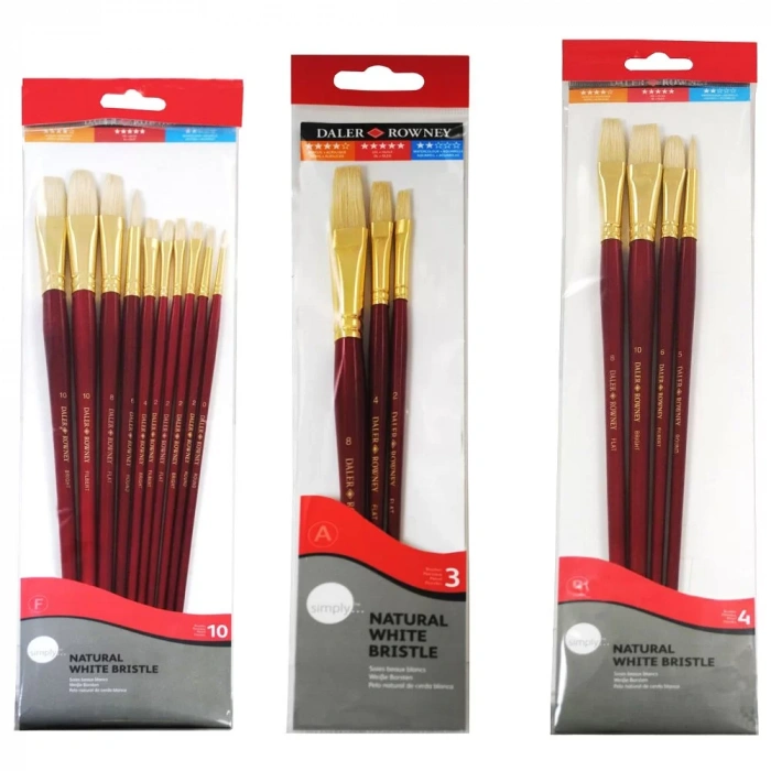 WHITE BRISTLE LONG HANDLED 4PC*1