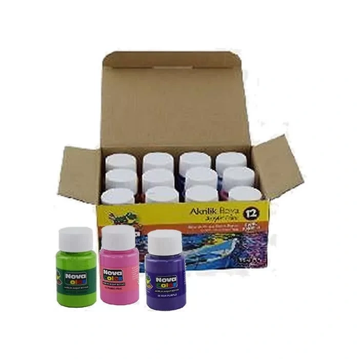 NOVA COLOR AKRİLİK BOYA SİSE 12Lİ NC-179